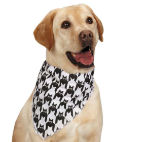 AR Houndstooth Bat Bandana Wht/Blk