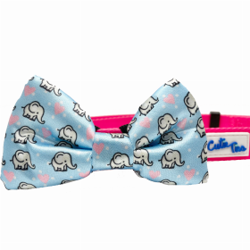 Cutie Ties Dog Bow Tie (Color: Elephant, size: one size)