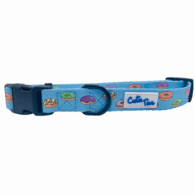 Cutie Ties Fun Design Dog Collar (Color: Donuts, size: large)