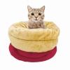 GOOPAWS 4 in 1 Self Warming Burrow Cat Bed, Pet Hideway Sleeping Cuddle Cave