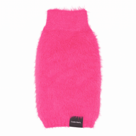 Fluffy Knit Sweater - "Feather-ly Ever After" (Color: Hot Pink, size: medium)