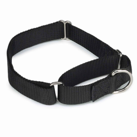 GG Nylon Martingale Collar (Color: black, size: 10-16in)