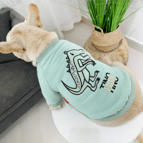 Dinosaur Love - Matching Pet and Owner Clothing Set (Color: Mint Green, size: Med)