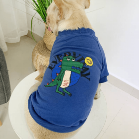 Everyday Dinosaur - Matching Pet and Owner Clothing Set (Color: Blue, size: medium)