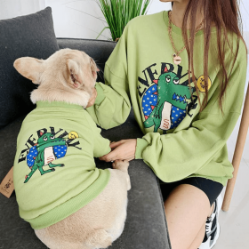 Everyday Dinosaur - Matching Pet and Owner Clothing Set (Color: Green, size: 4XL)