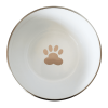 DUROBOLZ Deep Bowl with Rubber Bottom and Paw Print