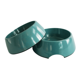 Eco-friendly Biodegradable Bamboo Dog Bowl (Color: Teal Blue, size: X-Large (64 oz))