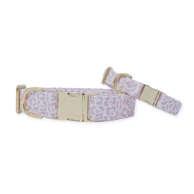 French Lavender Rosette Classic Dog Collar (size: S)