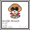 Acrylic Brooch So Vogue Dress