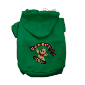 GG Skateboard Dog Hoodie (Color: Green, size: large)