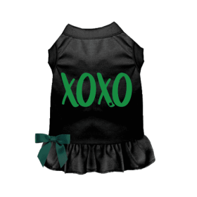 Irish XOXO Dog Shirt/Dress (Color: black, size: small)