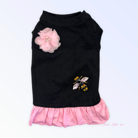 Chiffon Jeweled Bumble Bee Dress (size: small)