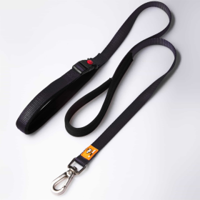 Canny Leash (Color: black, size: Medium/large dog - 1" width 4ft length)