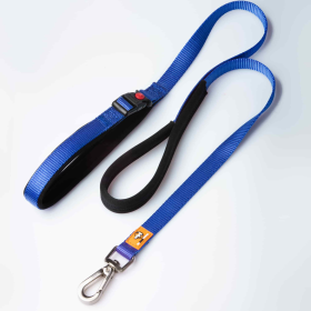 Canny Leash (Color: Blue, size: Puppy/small dog - 5/8" width 4 ft length)