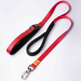 Canny Leash (Color: Red, size: Puppy/small dog - 5/8" width 4 ft length)