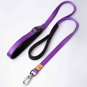 Canny Leash (Color: purple, size: Puppy/small dog - 5/8" width 4 ft length)