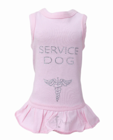 Service Dog Dress (Color: pink, size: large)