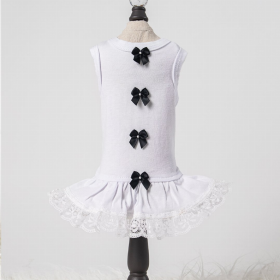 Sweetheart Dress (Color: White/Black, size: large)