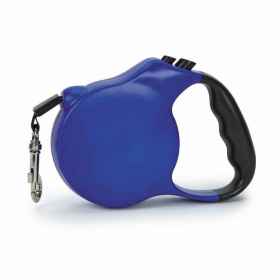 CC Belted Retractable Lead 12ft (Color: Blue, size: medium)