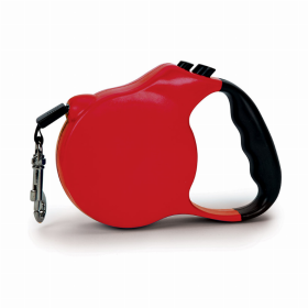 CC Belted Retractable Lead 16ft (Color: Red, size: large)