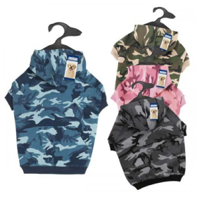 Casual Canine Camo Hoodie (Color: pink, size: XXL)